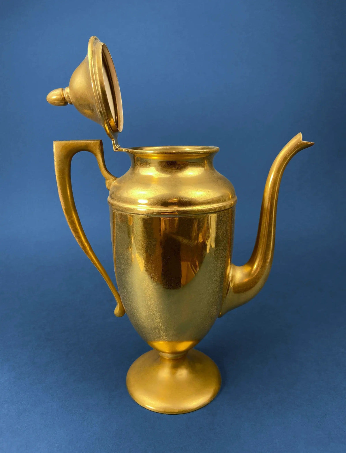 Vintage Brass Coffee Pot, Creamer & Sugar Bowl | Heavy Brass with Art Deco Style Handles | Elegant Coffee Service | Collectors & Hosts