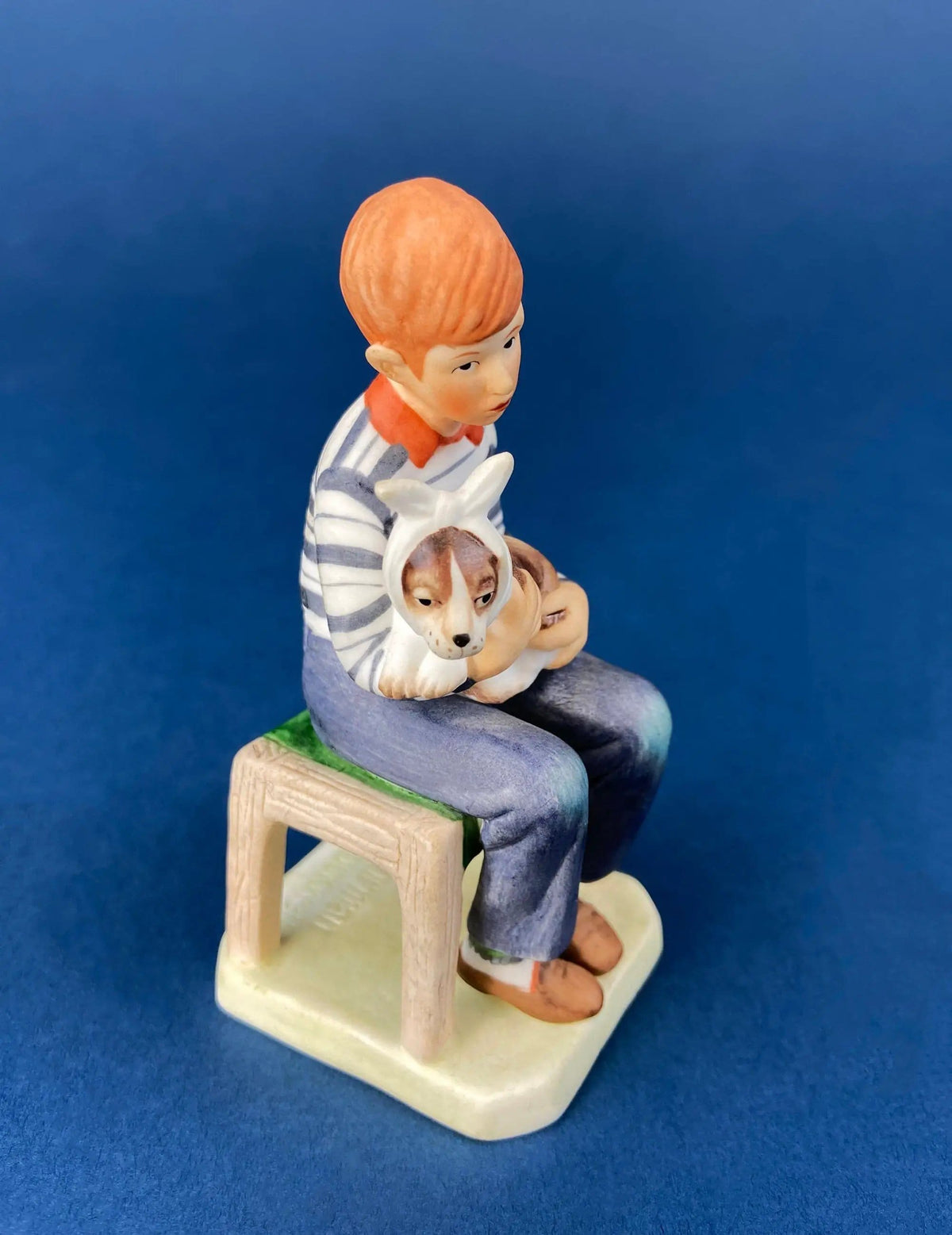 Porcelain Figurine by Lefton of Girl Feeding Sick Goose with Message: "Giving is Loving." | Gratitude to Doctor Friend | Collectible Vintage | Collectors & Hosts