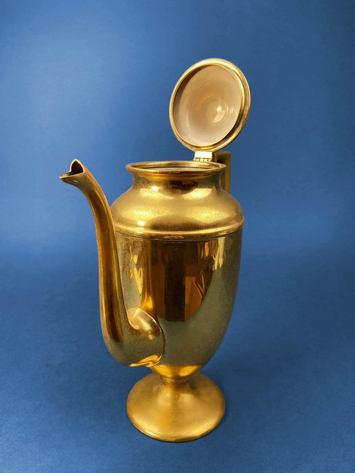 Vintage Brass Coffee Pot, Creamer & Sugar Bowl | Heavy Brass with Art Deco Style Handles | Elegant Coffee Service | Collectors & Hosts
