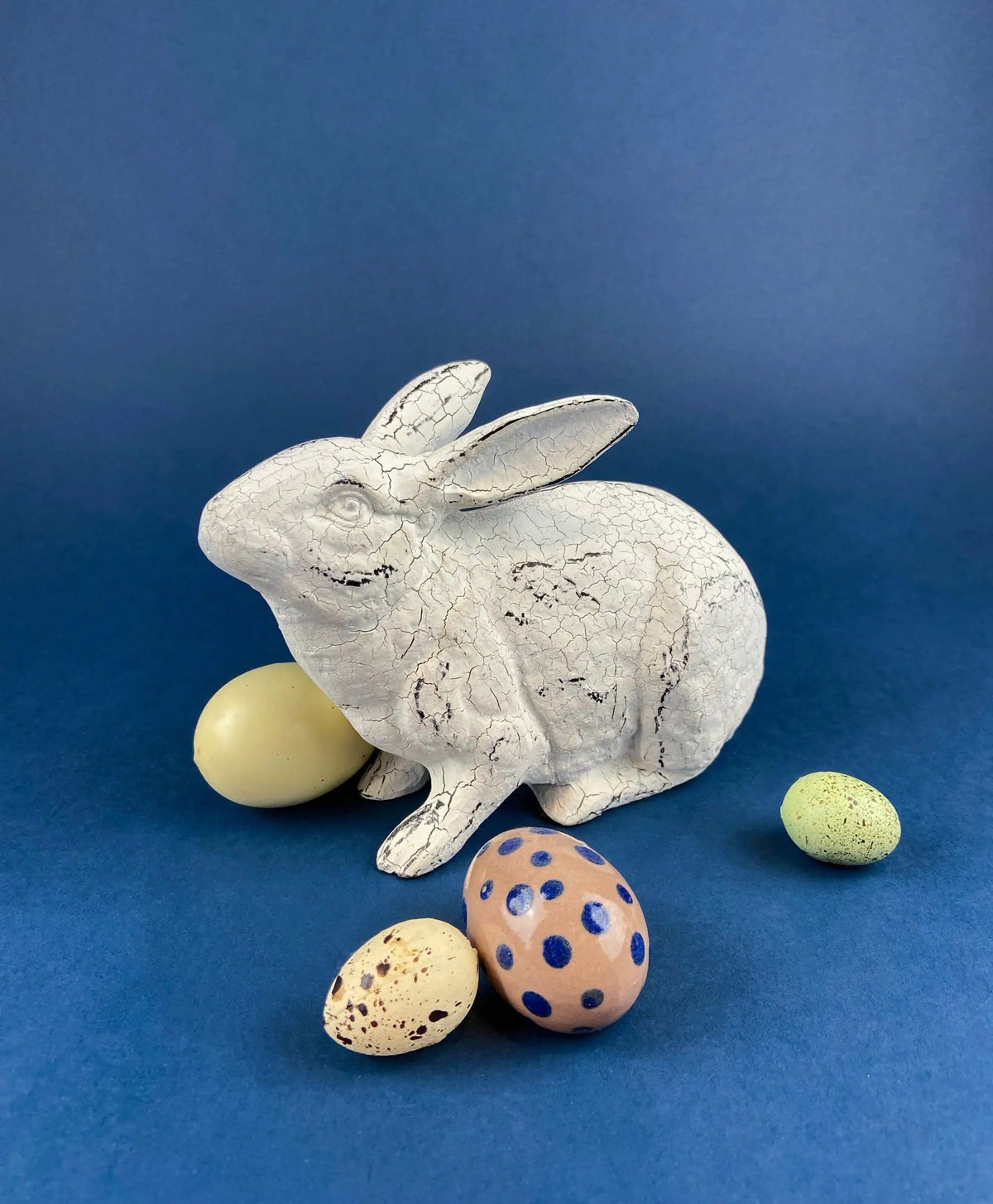 Blow Mold Huge Chocolate Bunny with Egg Basket | Inside/Outside, Easter/Spring, or Every Day Display | Home, Store, Cafe, or Bakery Decor | Collectors & Hosts