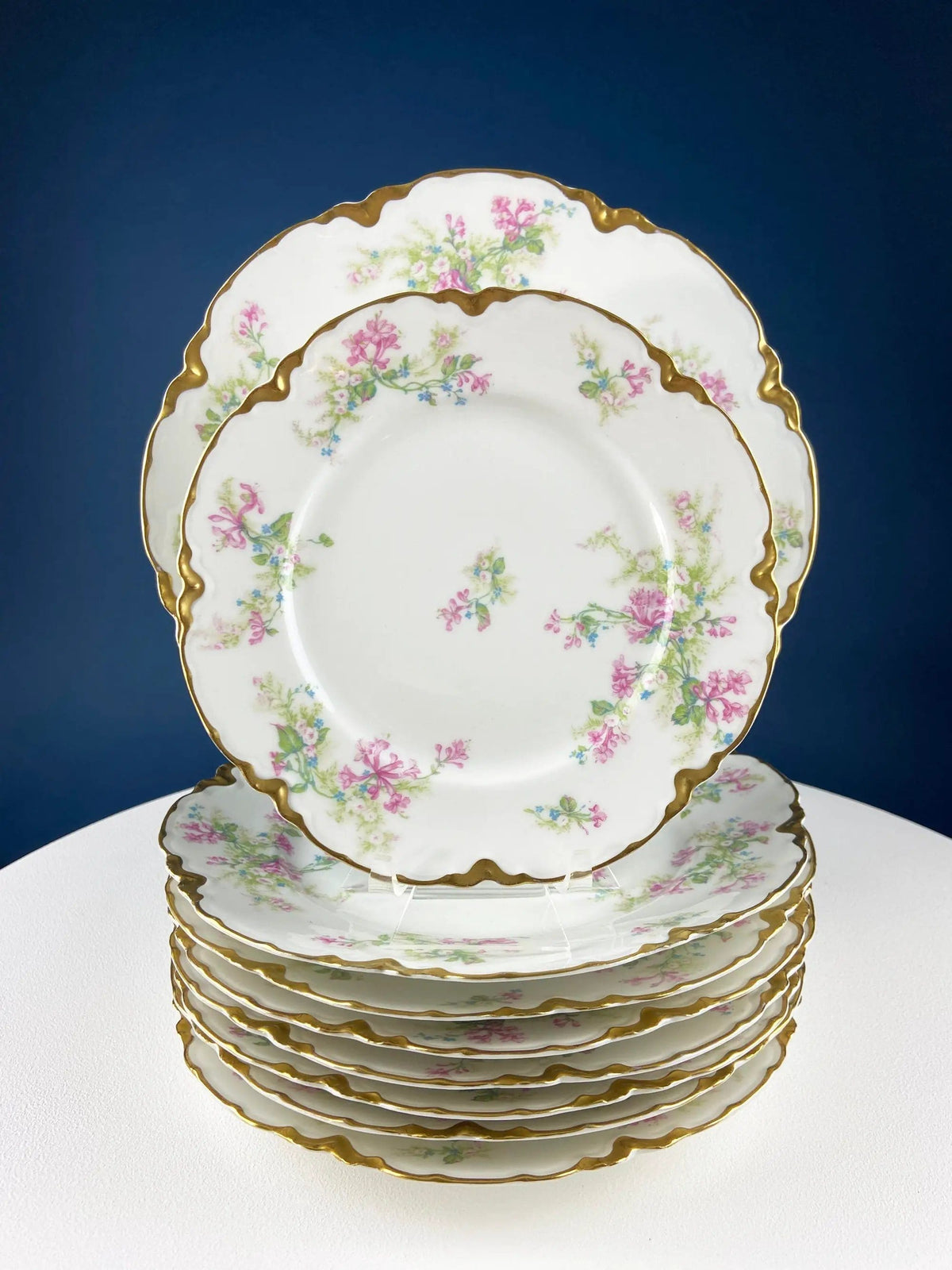 Oval Haviland Limoges Platter with Scalloped Edge | Stunning Porcelain Serving Dish | Wild Roses Motif | Collectors & Hosts
