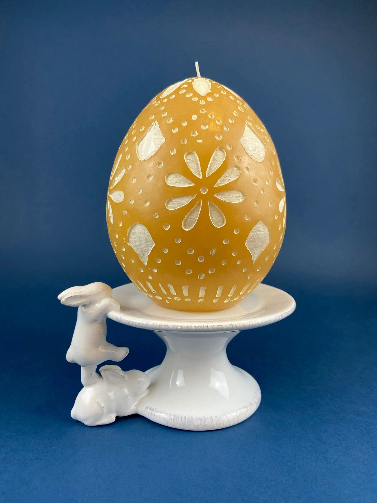 White Porcelain Bunny Stand | 8 Inch Tall | Rabbit Candy Holder | Set Of 1
