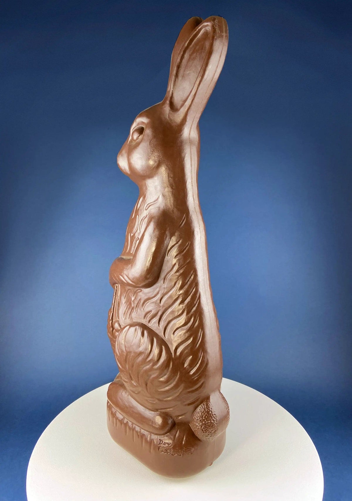 Blow Mold Huge Chocolate Bunny with Egg Basket | Inside/Outside, Easter/Spring, or Every Day Display | Home, Store, Cafe, or Bakery Decor | Collectors & Hosts