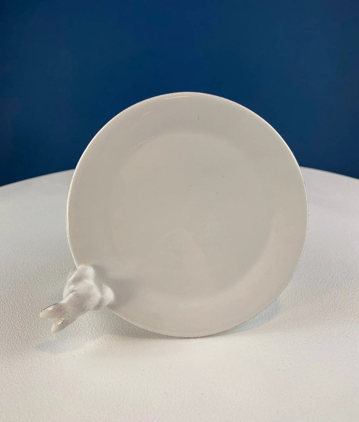 White Porcelain Bunny Stand | 8 Inch Tall | Rabbit Candy Holder | Set Of 1