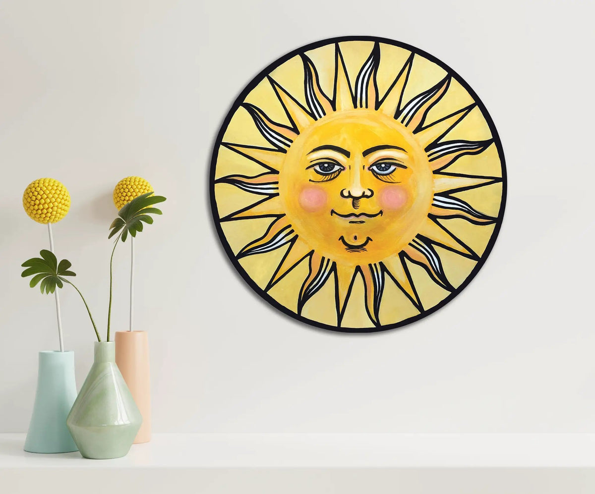 Sun Wall Art | Laser Cut Wood | Ready To Hang | 20 Inch