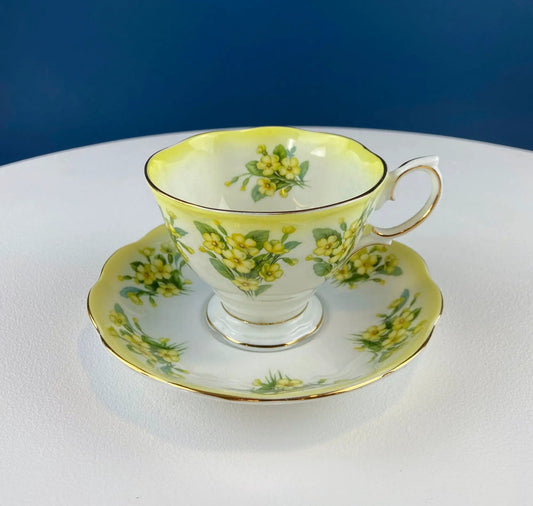 Royal Albert Prudence Teacup and Saucer: Dainty Dina Series | Fine Bone China | Collectible Vintage | Collectors & Hosts