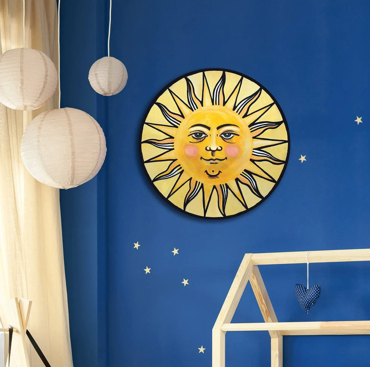 Sun Wall Art | Laser Cut Wood | Ready To Hang | 20 Inch