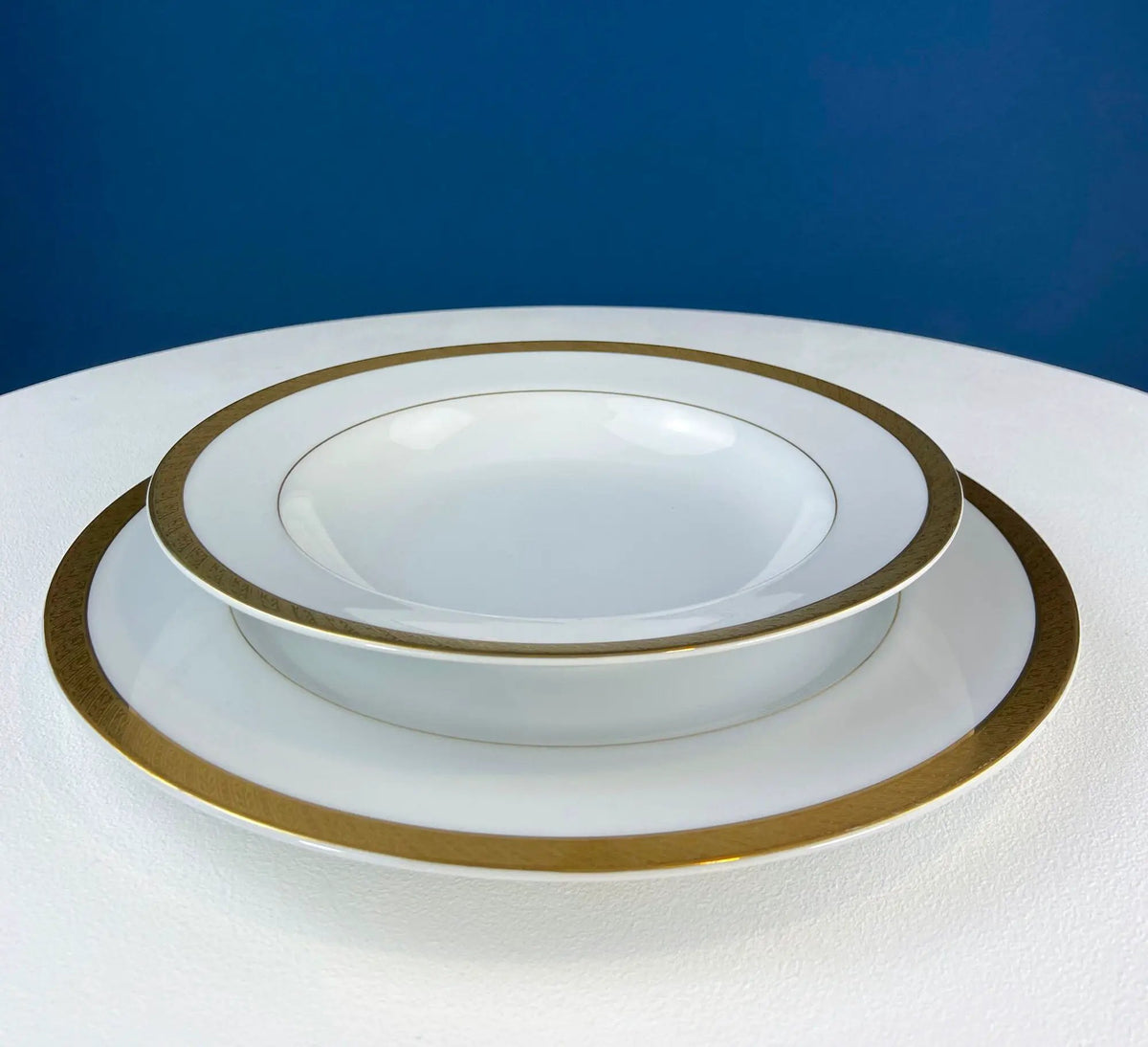 Wedgwood China Set | Sango Spun Gold | White And Gold | 12 Piece Dinnerware