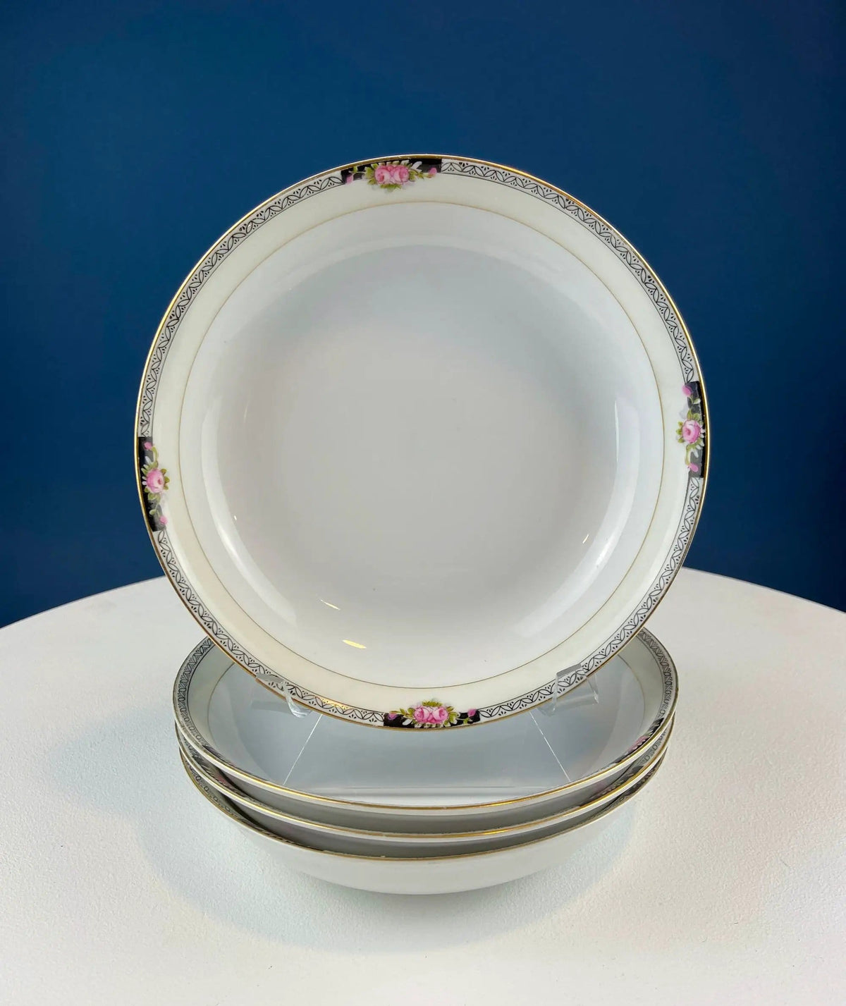 Classic Noritake Vintage Dinnerware | Beechmont Pattern | Small Rose Clusters with Black | Collectors & Hosts