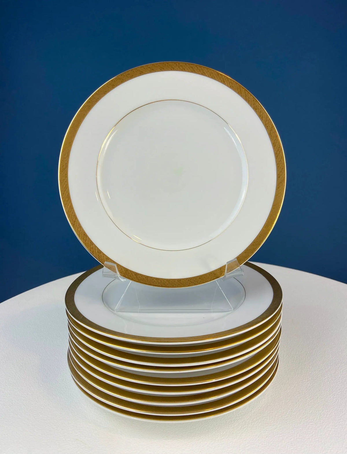 Wedgwood China Set | Sango Spun Gold | White And Gold | 12 Piece Dinnerware
