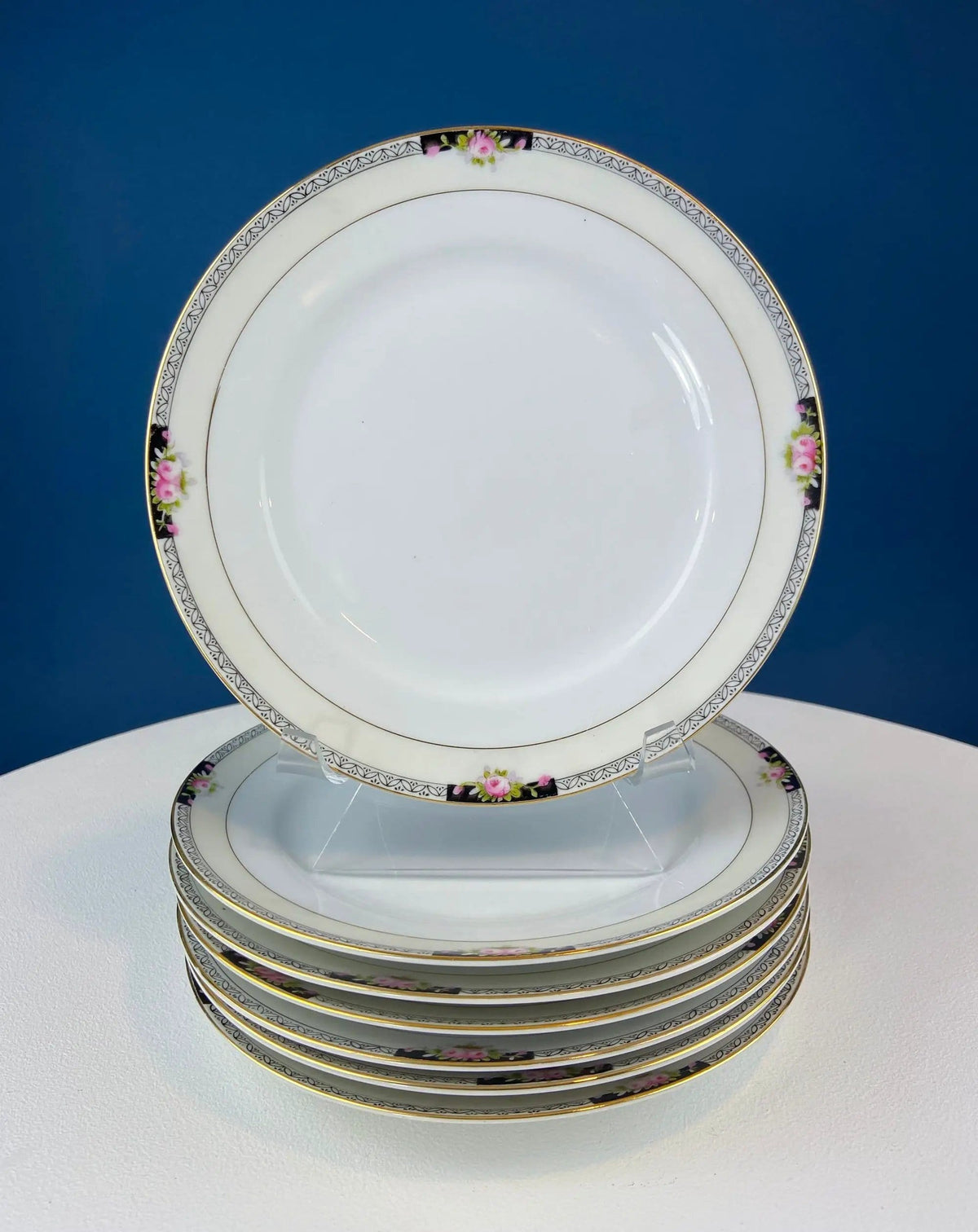 Classic Noritake Vintage Dinnerware | Beechmont Pattern | Small Rose Clusters with Black | Collectors & Hosts