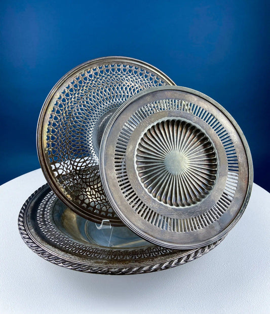 Vintage Silver Plated Serving Dishes Collection | Stunning Lacey Filigree | Benedict Plate, Gorham, W.M | Collectors & Hosts