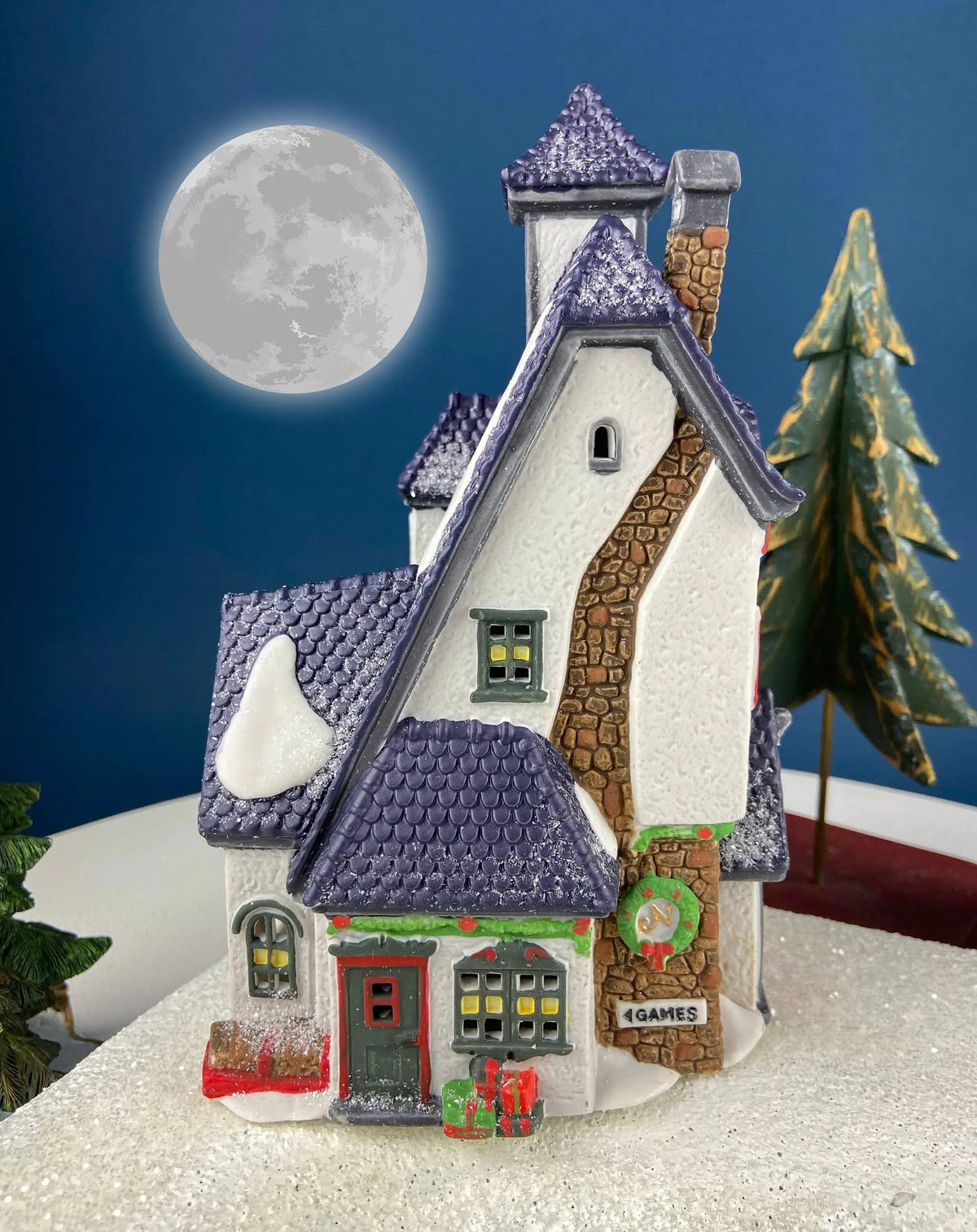 Neenee's Dolls and Toys by Department 56 | Christmas Village House | Illuminated North Pole Series | Collectors & Hosts