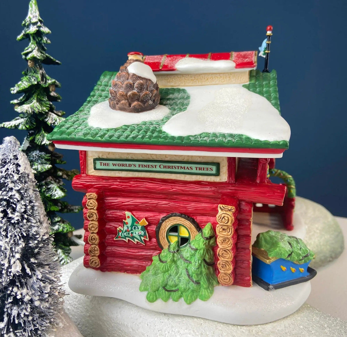 Needle's Tree Farm | Illuminated Porcelain Christmas Village House by Dept | 56 | Collectors & Hosts