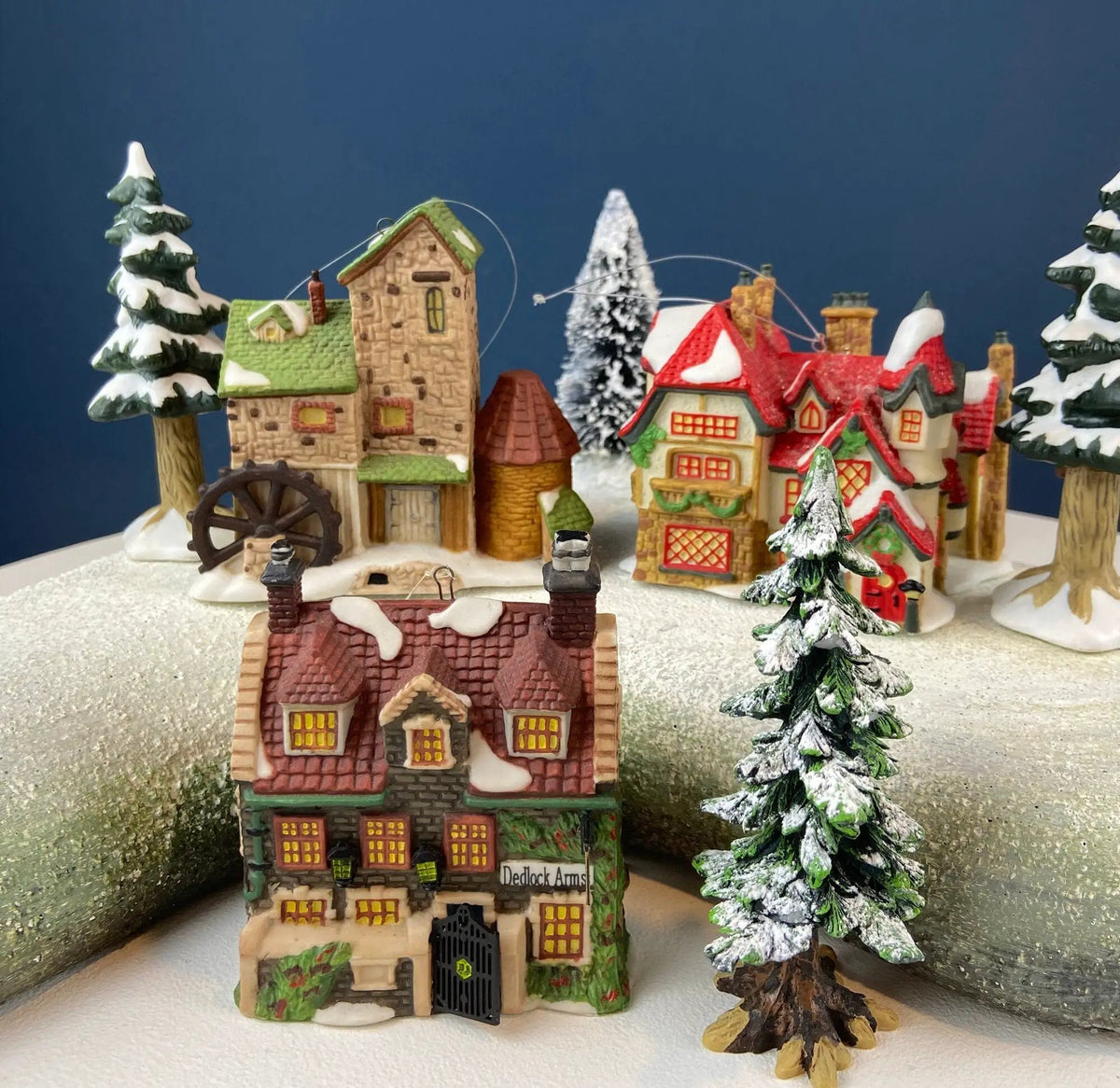 Dept 56 Christmas Ornaments | Painted Porcelain | Dickens Village | Set Of 3