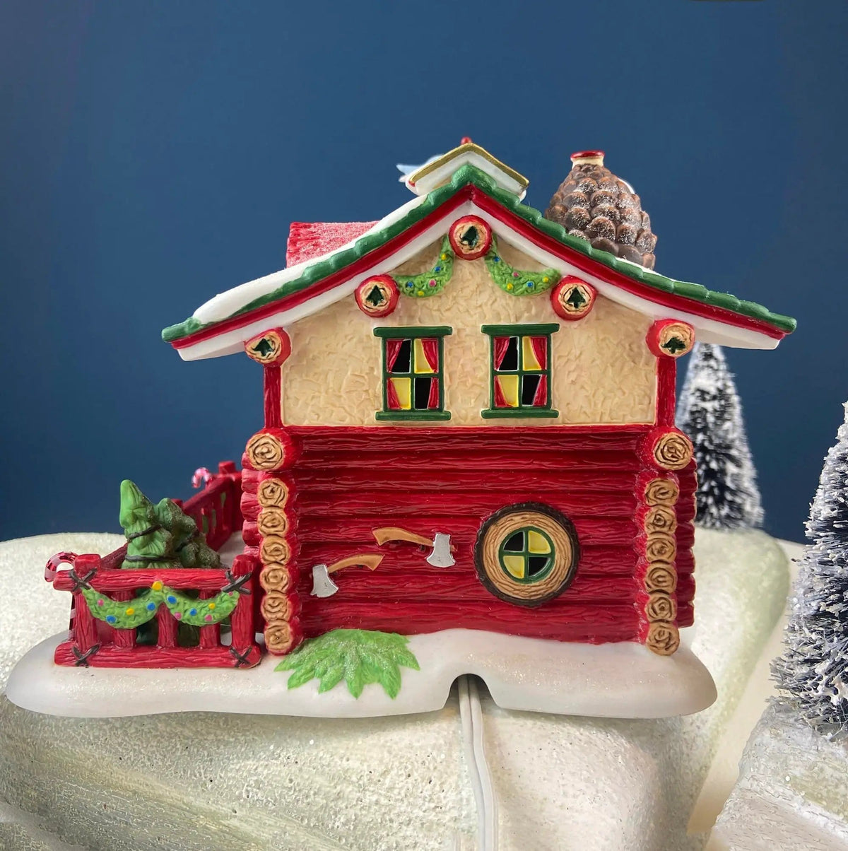 Needle's Tree Farm | Illuminated Porcelain Christmas Village House by Dept | 56 | Collectors & Hosts