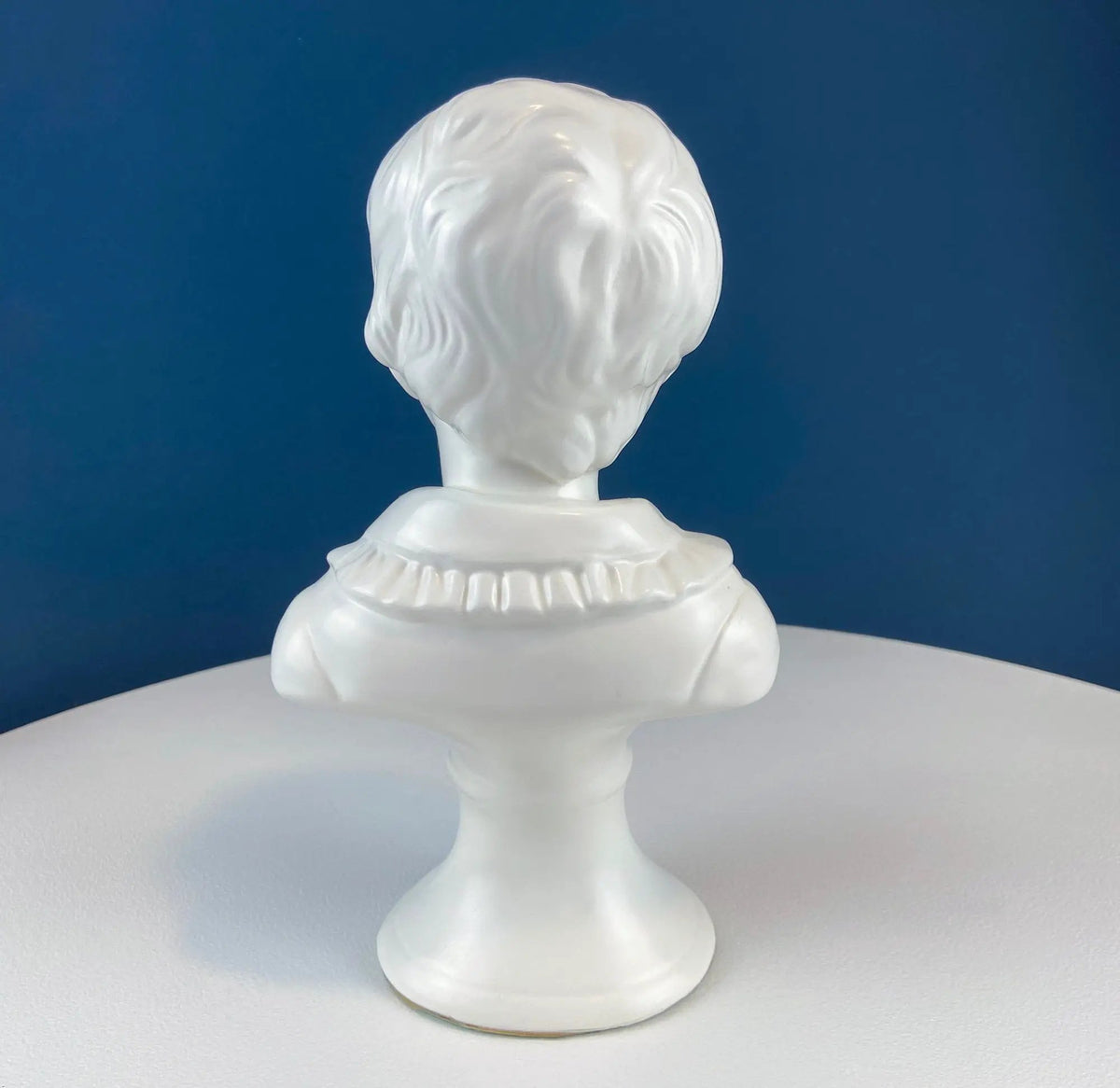 Victorian Children Porcelain Busts | Satin Finish | Set Of Two | 9 Inch
