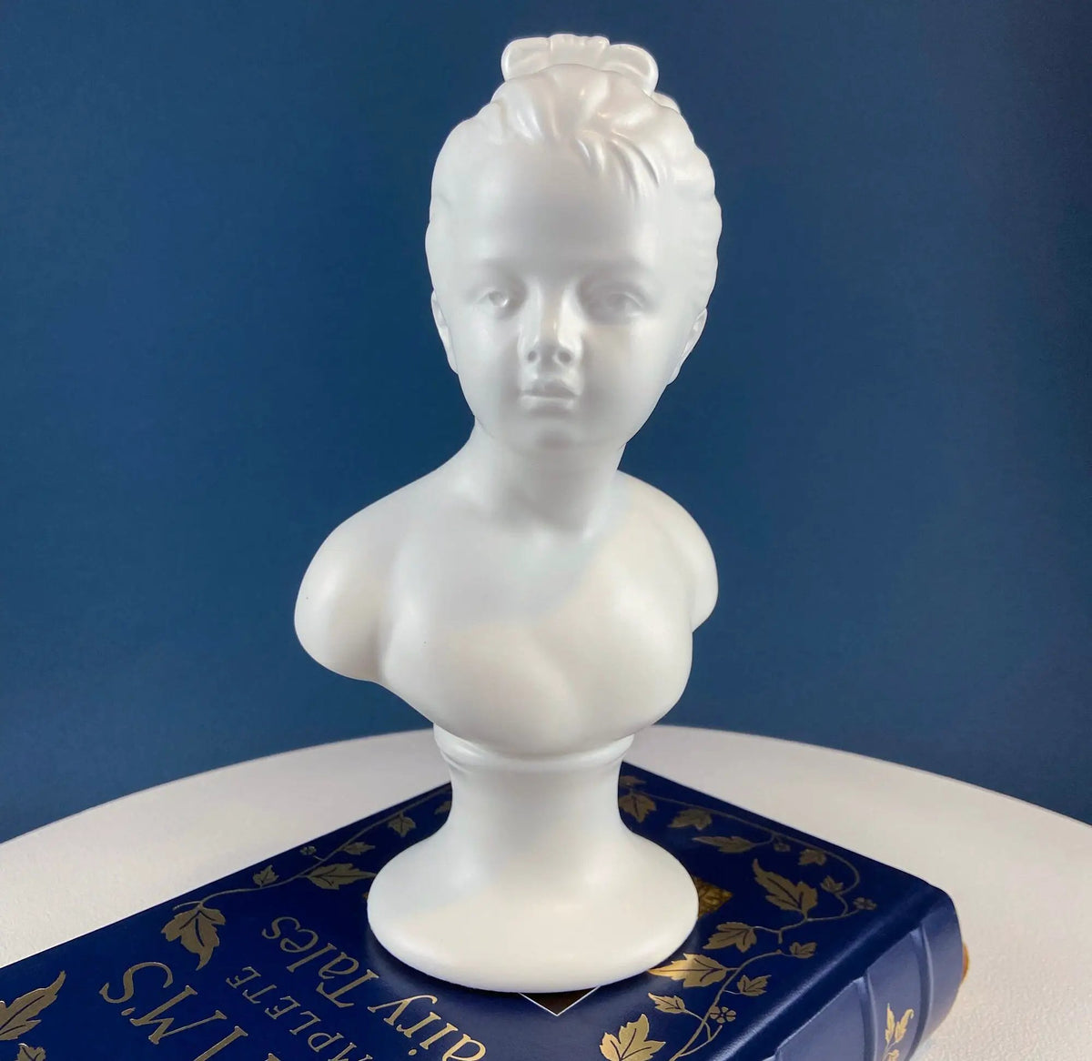 Victorian Children Porcelain Busts | Satin Finish | Set Of Two | 9 Inch