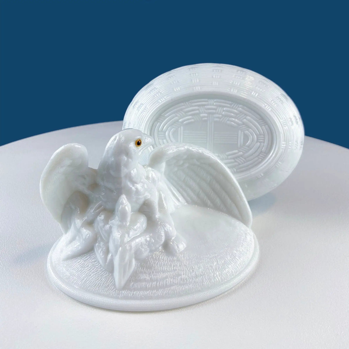 Westmoreland Milk Glass Bowl | With Lid | Large Eagle Cookie Jar | Nest Design
