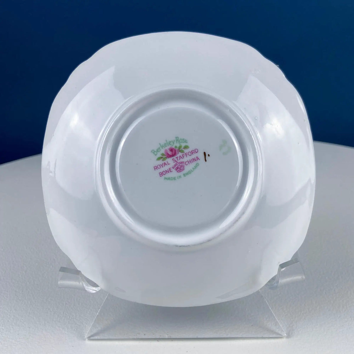 Square Tea Cup | Berkeley Rose Pattern | Pink Floral Handle