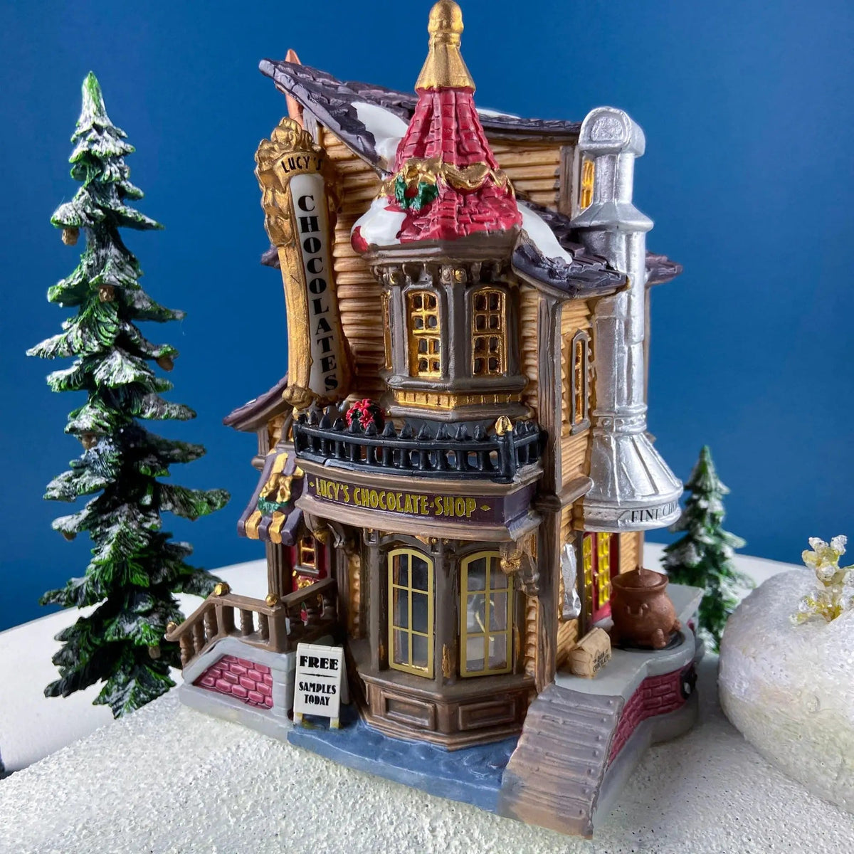 Illuminated Christmas Village Tea Seller House by Dept 56 | Christmas in the City | Magical Holiday Home Retail Decor | Gift for Tea Lover