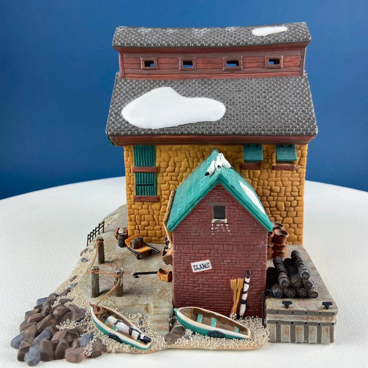 Christmas Village 2 Bldg | Complex North Eastern Sea Fisheries | Illuminated Porcelain Houses | Collectors & Hosts