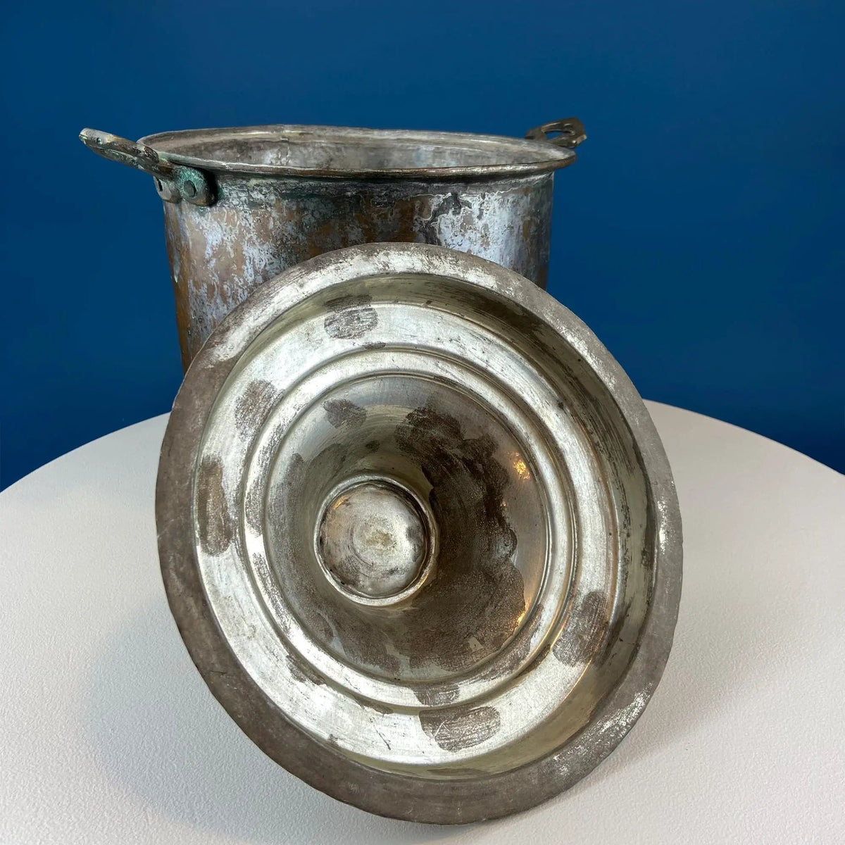 Hand Pounded Tin Copper Turkish Beverage Dispenser with Brass Spigot & Handles | Rustic Jug | Collectible Vintage | Collectors & Hosts