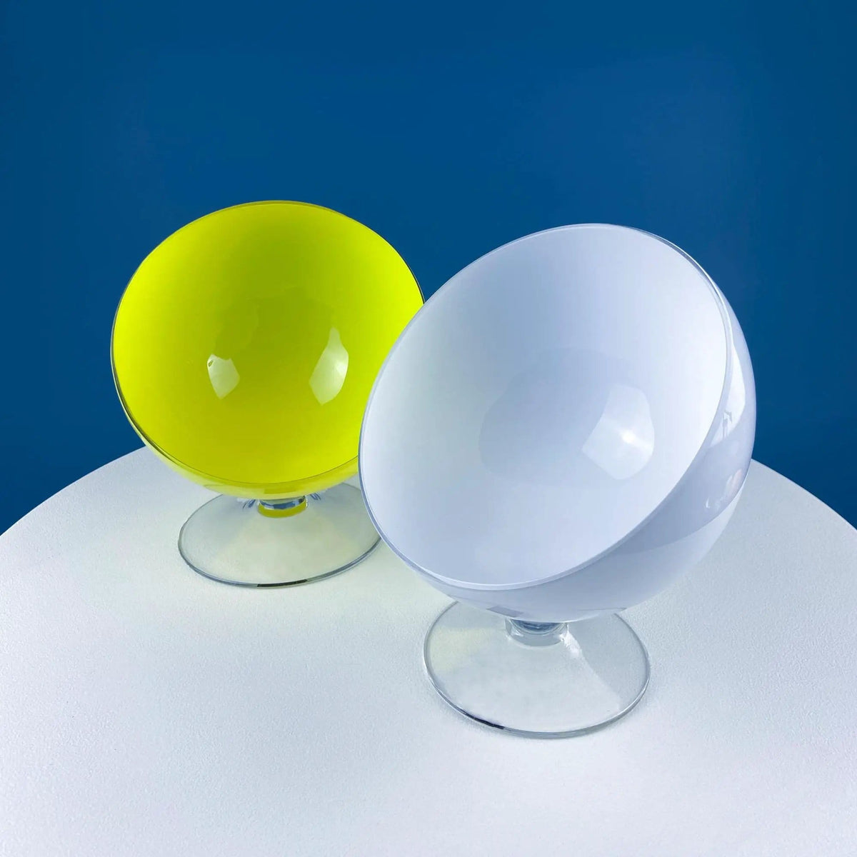 Crystal Clear Footed Candy Bowl or Serving Dish with Empoli Style Lid | Unique Mid Century Modern Apothecary Jar | Home Store Cafe Decor | Collectors & Hosts