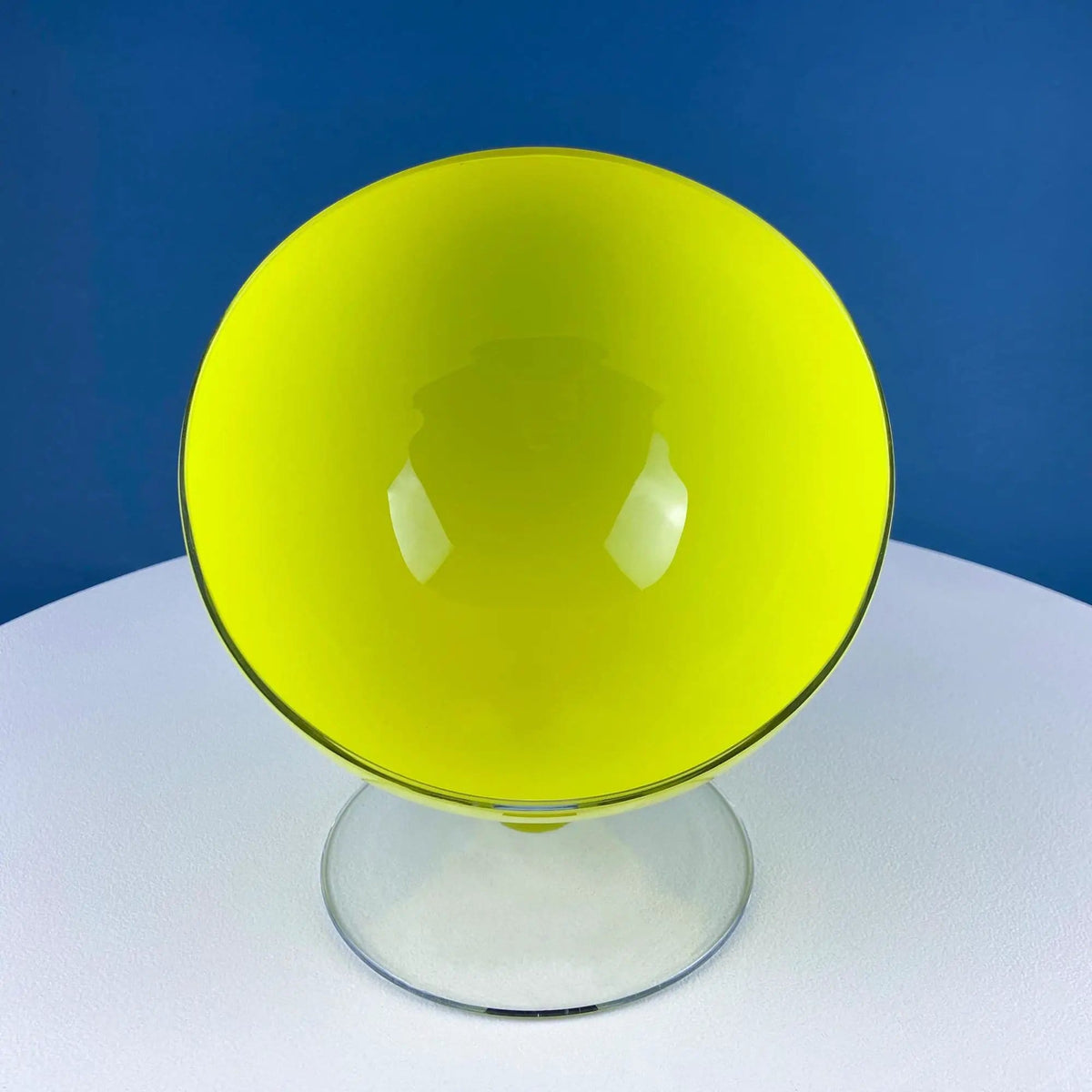 Modern White & Clear Glass Vase with Swirl Handle | Unique White Cased Hand Blown Art Glass with Scroll | Bath Storage | Collectors & Hosts