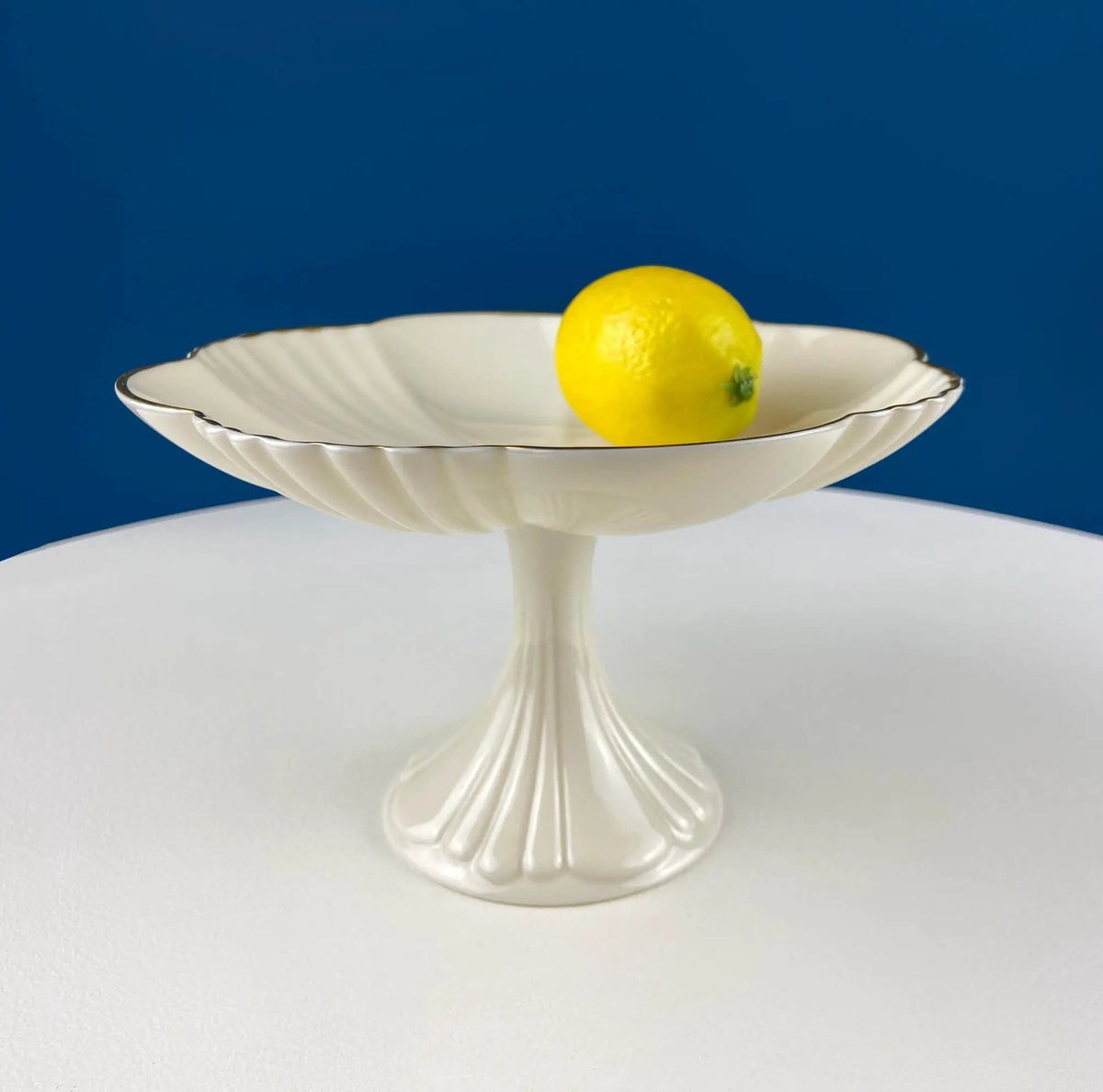 Vintage Pearlescent Tea Cups and Saucers with Light Yellow & Gold Accents | Set of 2 Cups | Slightly Different Silhouettes | Gift for Couple