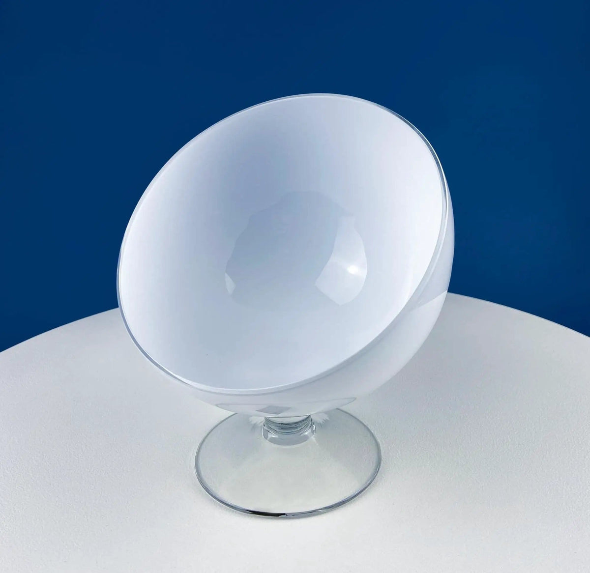 Crystal Clear Footed Candy Bowl or Serving Dish with Empoli Style Lid | Unique Mid Century Modern Apothecary Jar | Home Store Cafe Decor | Collectors & Hosts