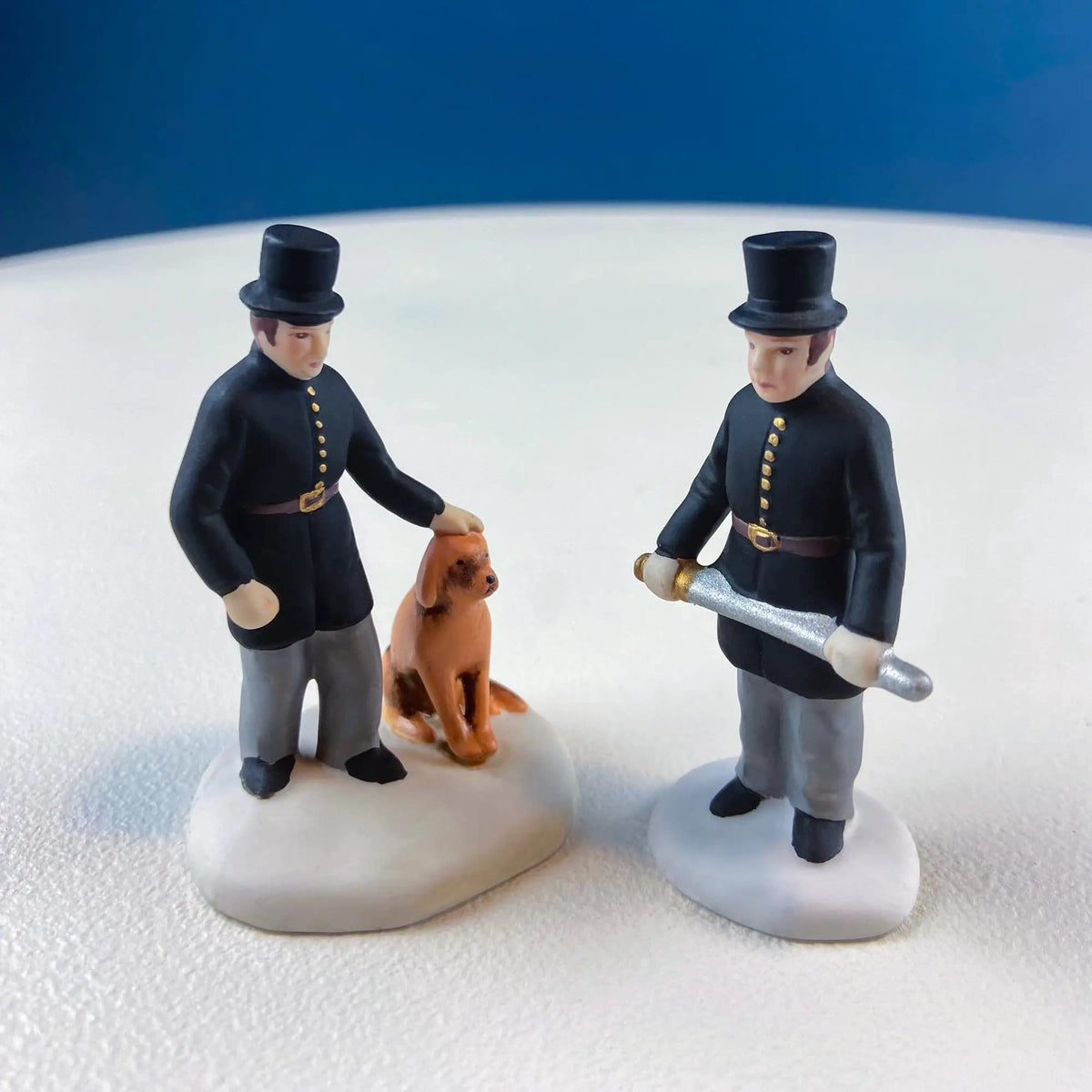 Vintage Blenham Street Bank & 2 Policeman Figurines by Department 56 | Illuminated Christmas Village House | Dickens Village | Collectors & Hosts