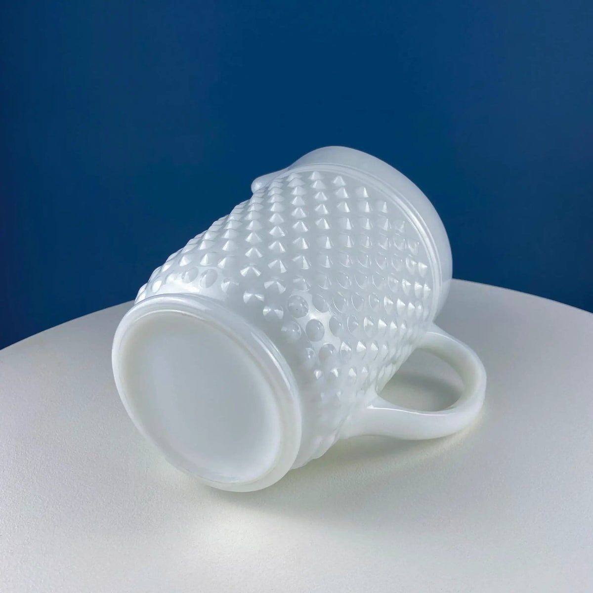 Large Milk Glass Pitcher with Hobnail Pattern and 3 Matching Tall Glasses | Juice Punch Milk Water Jug | Dining Room Decor | Collectors & Hosts