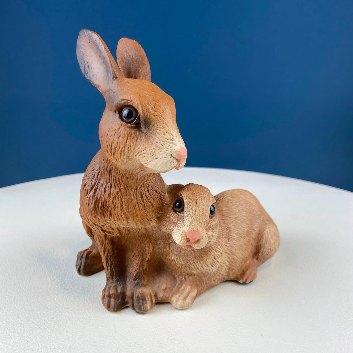 Lefton Brown Porcelain Bunny | Small Cute Hand Painted Rabbit Statuette | Easter Celebration | Gift for Him Her Kid Bunny Collector