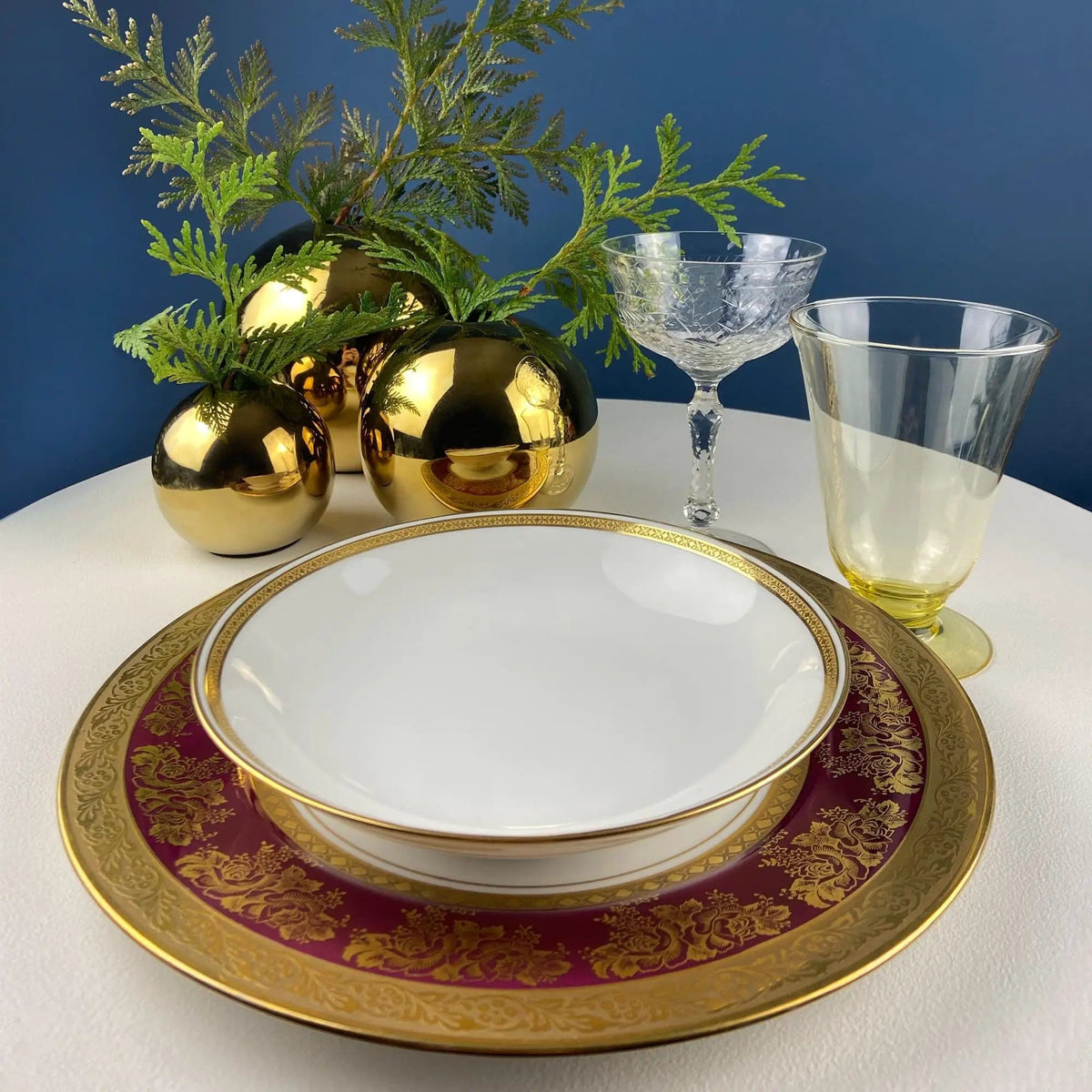 Gold Ceramic Globe Vases | Set of 3 Christmas Ornament Like Flower Vases | Seasonal or Everyday Table Decor | Collectors & Hosts