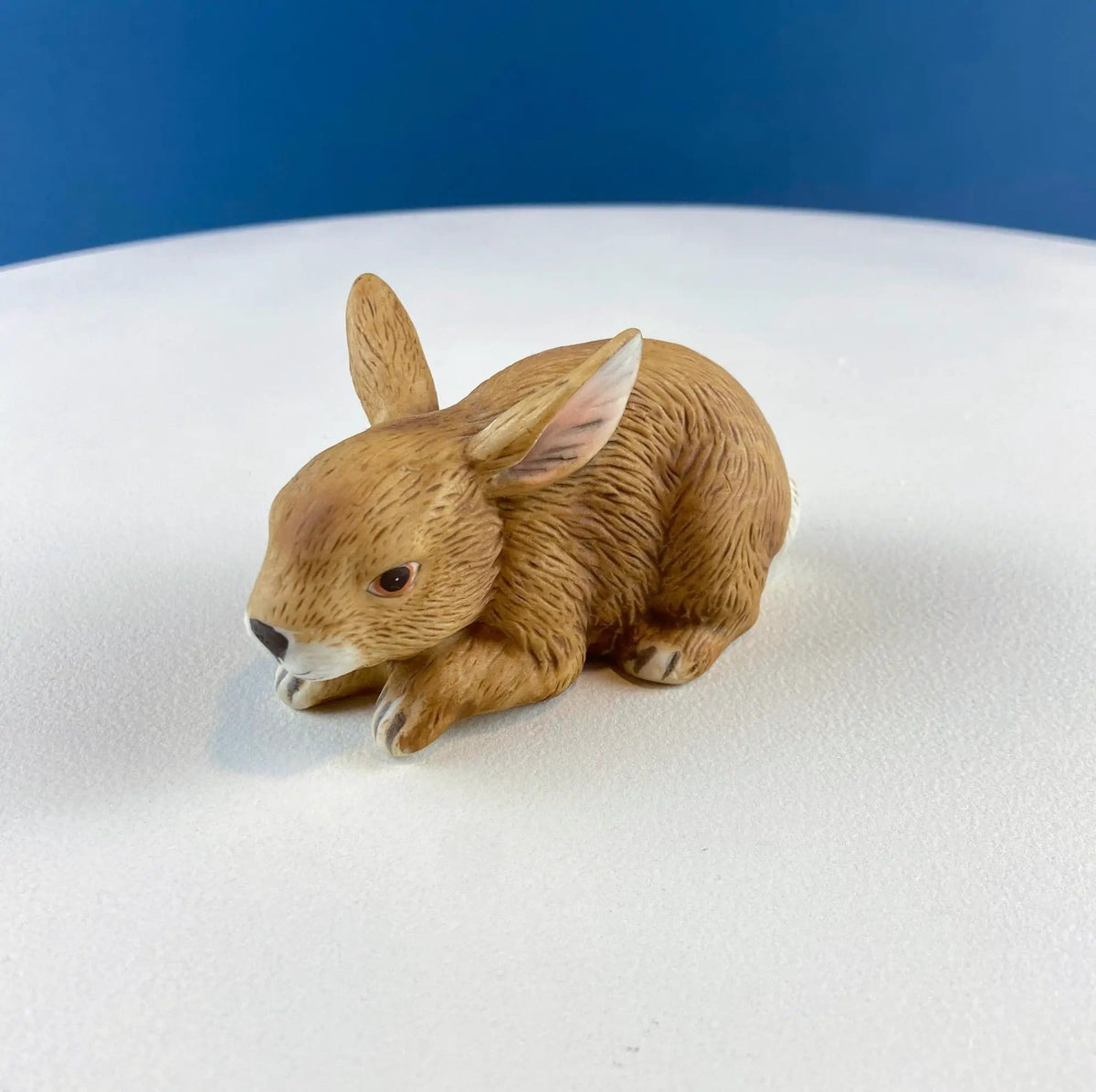 Lefton Brown Porcelain Bunny | Small Cute Hand Painted Rabbit Statuette | Easter Celebration | Gift for Him Her Kid Bunny Collector
