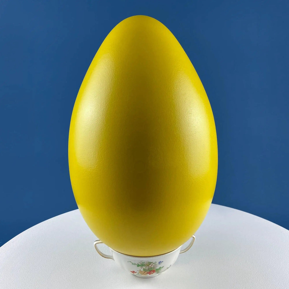Blow Mold Oversized Yellow and Blue Eggs | Set of 2 | Indoor Outdoor Easter Spring Display | Collectors & Hosts