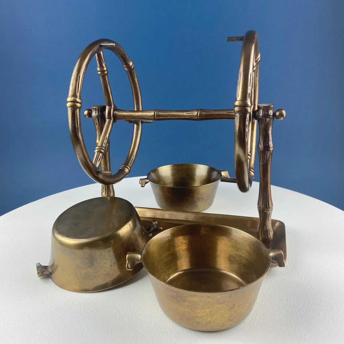 Antique Heavy Brass Ferris Wheel for Candy Nuts Condiments | Perfect for Kid or Adult Parties | Garden Bar Game Room Gatherings | Gift for Dad