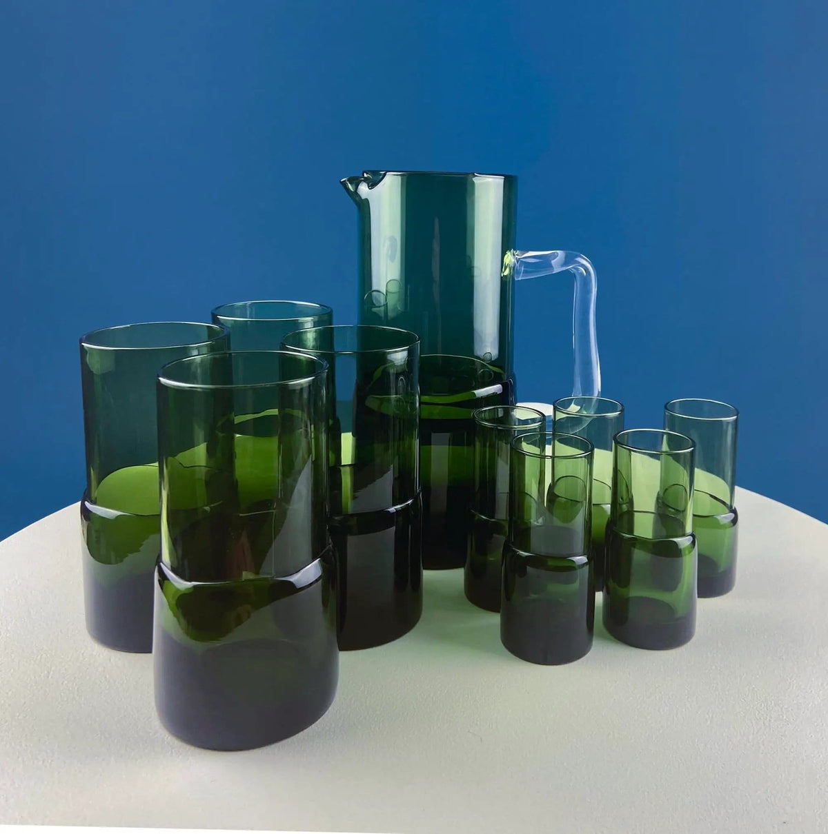 Coffee Tea Hand Blown Cups for Juice Punch Espresso Matcha or Irish Coffee | Set of 6 | Loop Handles | Collectors & Hosts
