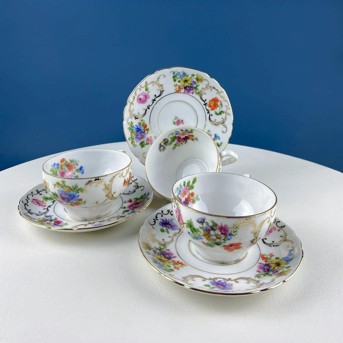 Antique Victoria Czechoslovakia 56 Piece Dish Set | Floral Motif | French Country Living | Gift for Him Her