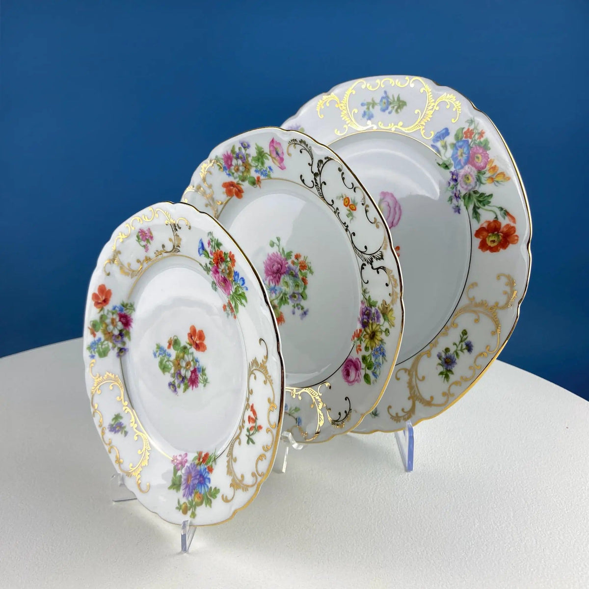 Antique Victoria Czechoslovakia 56 Piece Dish Set | Floral Motif | French Country Living | Gift for Him Her