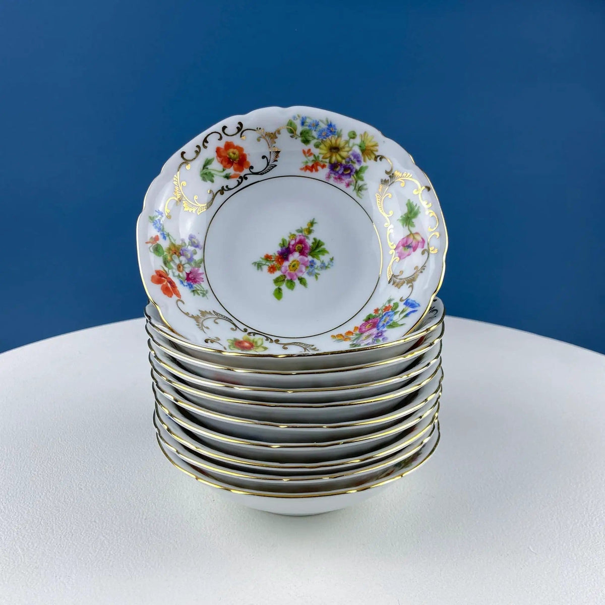 Antique Victoria Czechoslovakia 56 Piece Dish Set | Floral Motif | French Country Living | Gift for Him Her