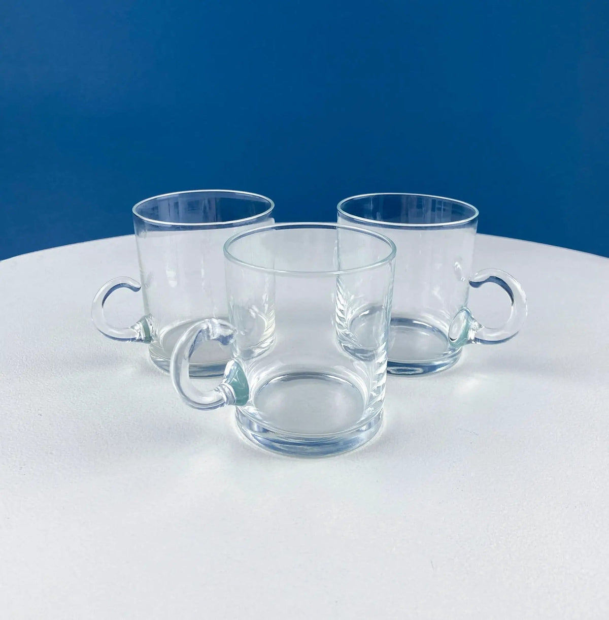 Coffee Tea Hand Blown Cups for Juice Punch Espresso Matcha or Irish Coffee | Set of 6 | Loop Handles | Collectors & Hosts