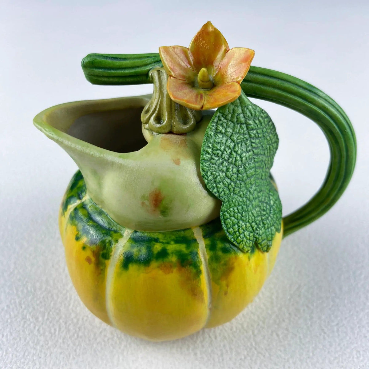 Antique Porcelain Pitcher Creamer Jug Shaped like Tomato Pumpkin | Bavaria Royal Bayreuth Porcelain | Modern Farmhouse | Collectors & Hosts