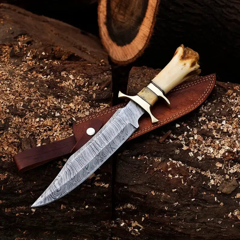 Damascus Steel Hunting Knives | 16 Inch | Damascus Steel | Hunting & Survival Knife