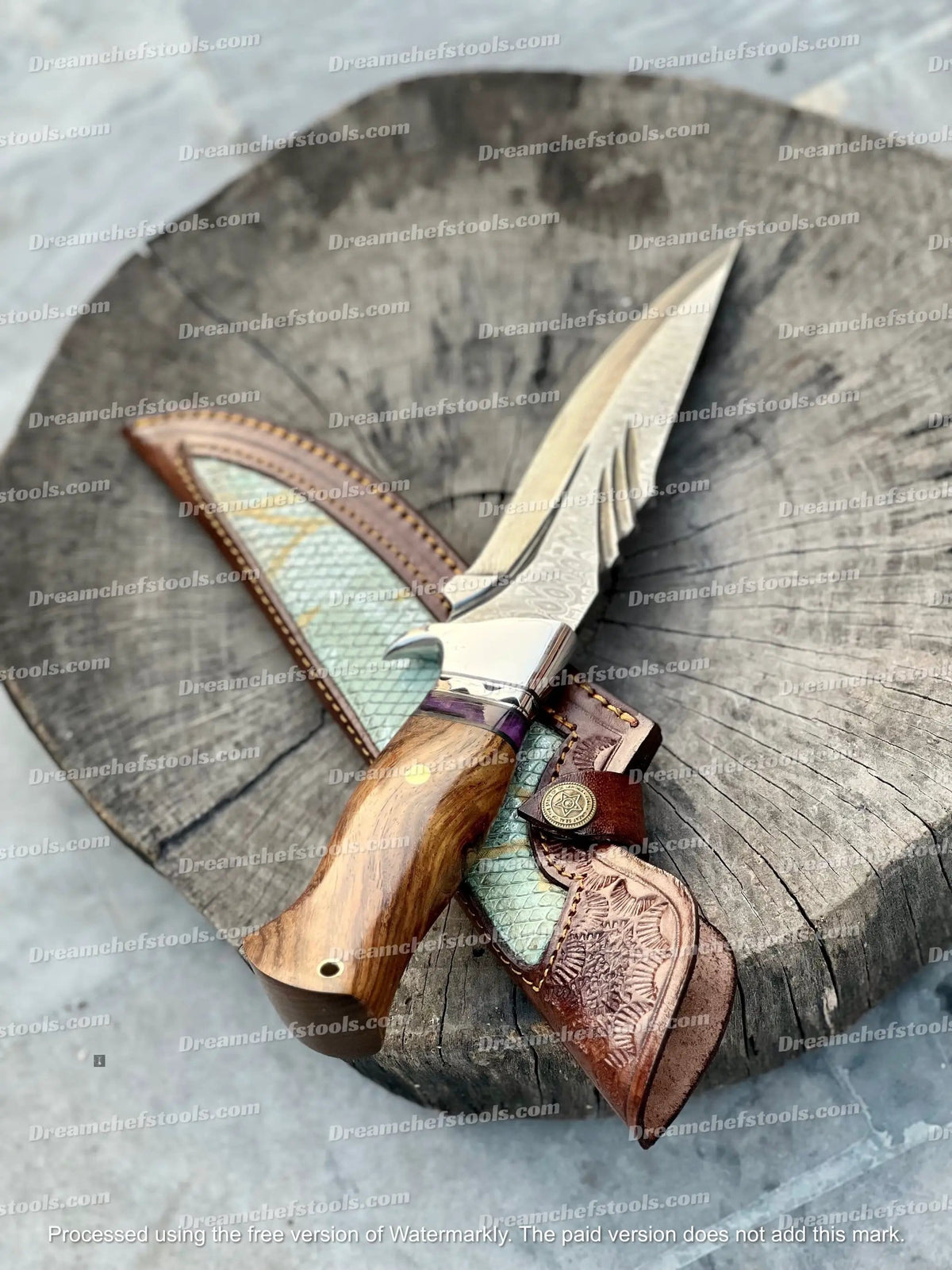 Custom handmade Damascus steel hunting knife (Style 2) | Damascus Steel | Hunting & Survival Knife | Home