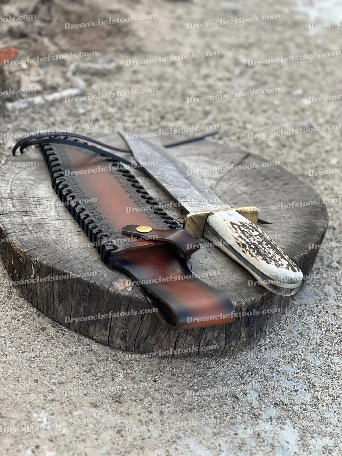 Custom handmade Damascus steel hunting Bowie knife (Style 2) | Damascus Steel | Hunting & Survival Knife | Home