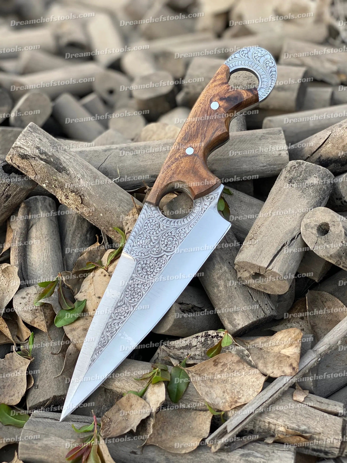 Custom handmade d2 steel hunting knife | Rose Wood | Hunting & Survival Knife | Home