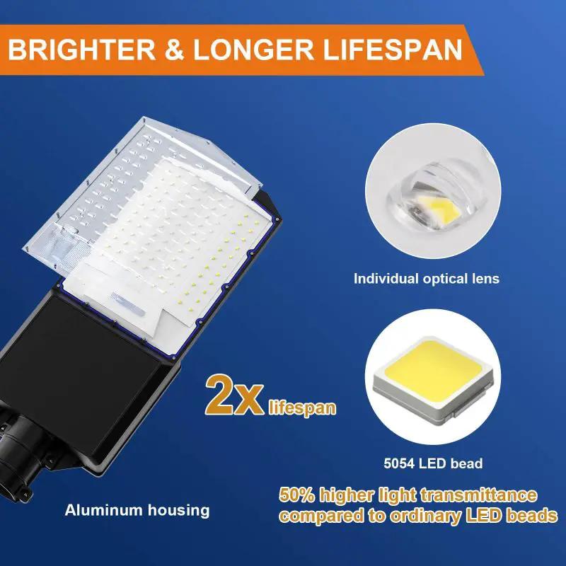 Solar Street Light | 30000 Lumens | 40000mAh Battery | Pole Included