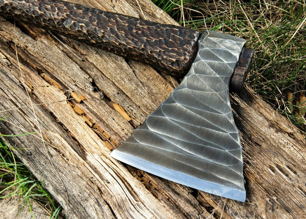HAND-FORGED VIKING AXE | High Carbon Steel | Hatchet | Home